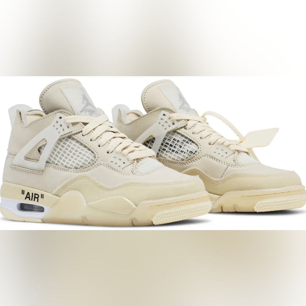 Off-White x Wmns Air Jordan 4 Retro SP 'Sail - Picture 2 of 6